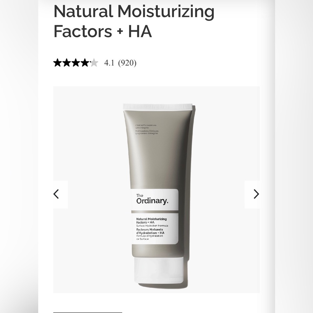 The Ordinary Natural Moisturizing Factors + HA.  100ml.  New.  Unisex.